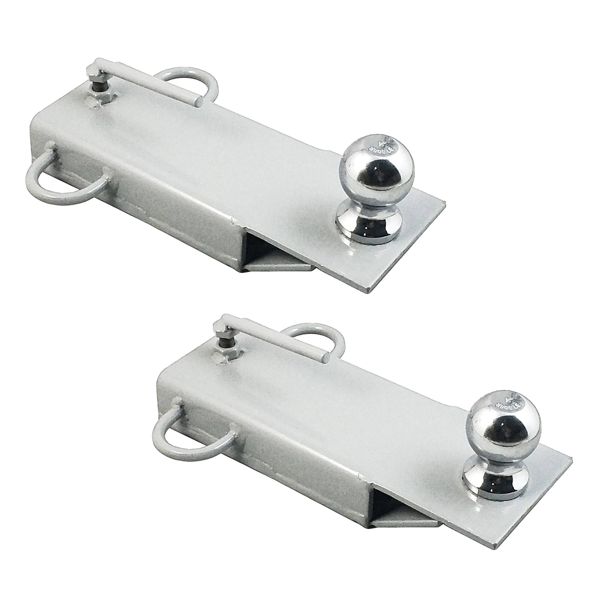 Front. Field Tuff - Field Tuff FTF-01FBMA 4in Ball Mount Hitch Adapter Fork Attachment (2 Pack) - Gray.