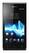 Front Standard. Sony - Xperia J Cell Phone (Unlocked) - Black.
