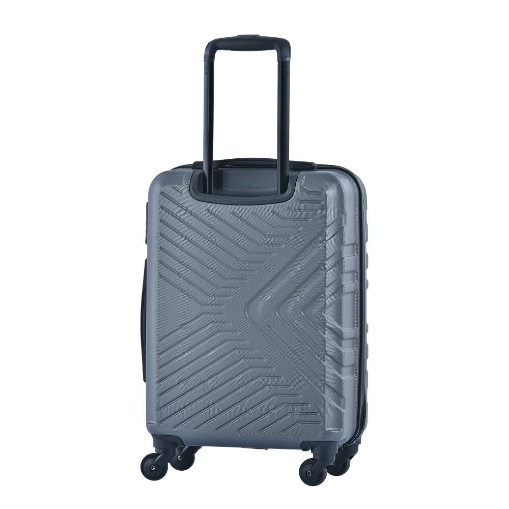 Left. Ropilly - Ropilly 3 Piece Luggage Set ABS Hard Shell Suitcase Set with Spinner Wheels Gray - Gray.