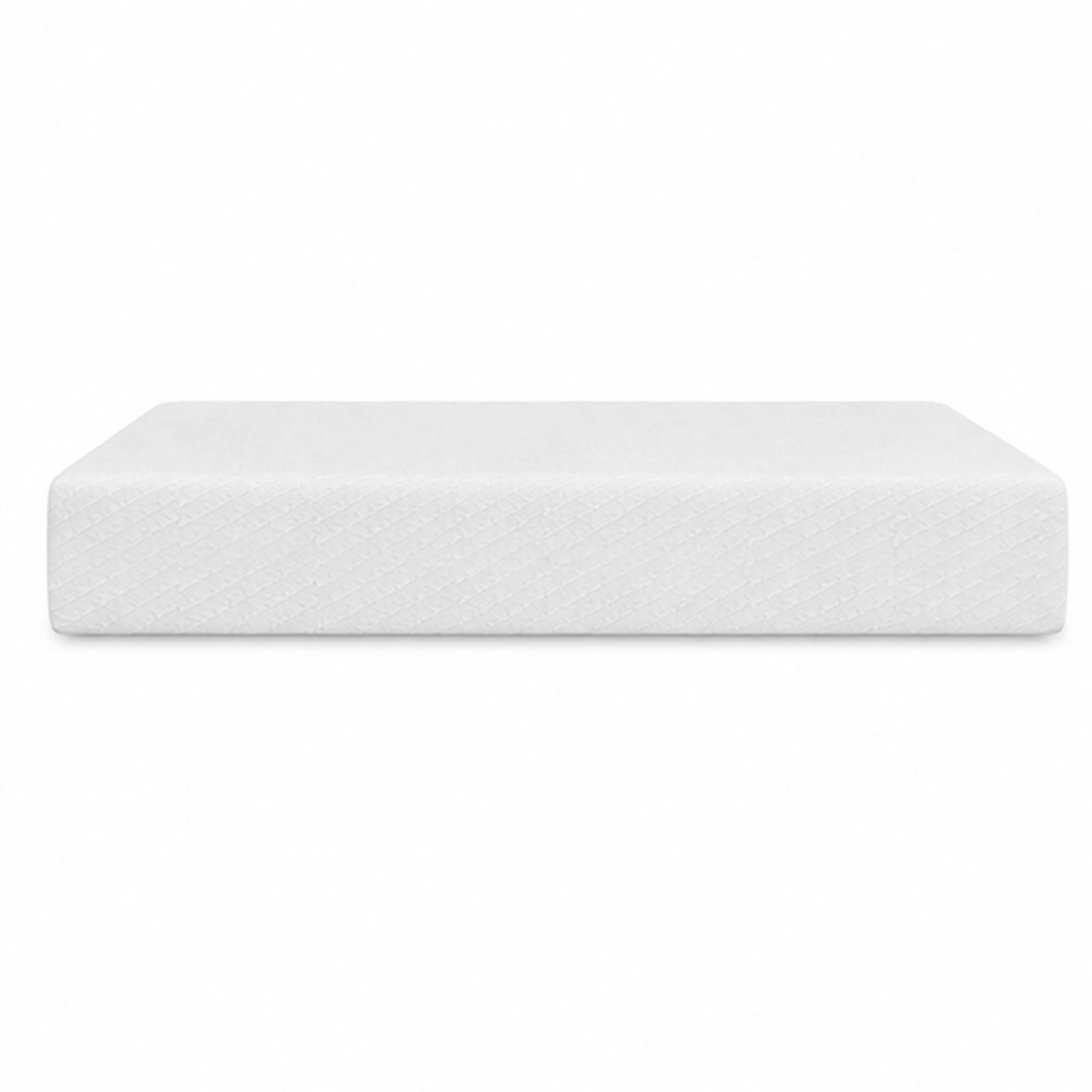 Left. Manhattan Lane - Aysa Queen Size Mattress, Memory Foam,  Polyester Cover, 10 Inch - White.
