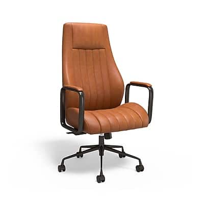 Staples - Staples® Laconia Ergonomic Leather Swivel Manager Chair, (HLC-3932) - Brown
