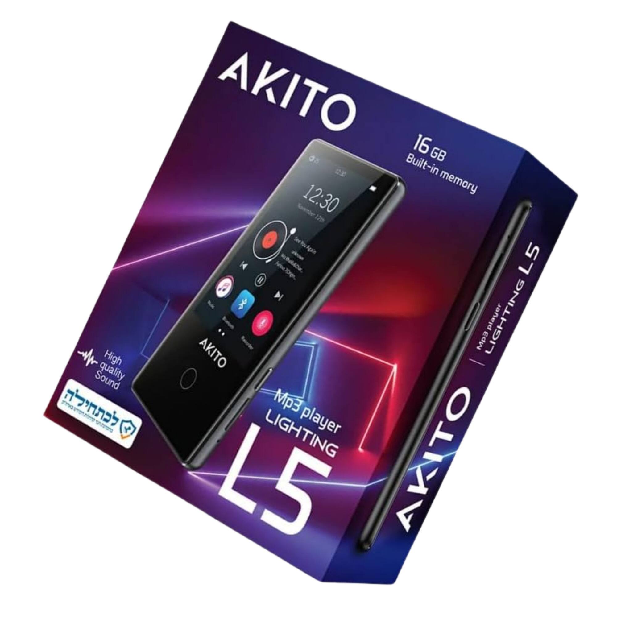 AKITO  
16 GB Built-in memory  
High quality Sound  
MP3 LIGHTING player L5  
AKITO LIGHTING L5