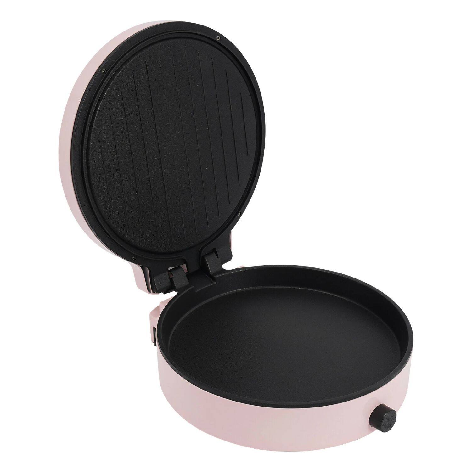 Alt View 5. Home Collection - 1400W Electric Pancake Maker – Non-Stick Pancake Pan and BBQ Grill Plate Machine, 110V Countertop Cooker - Black.