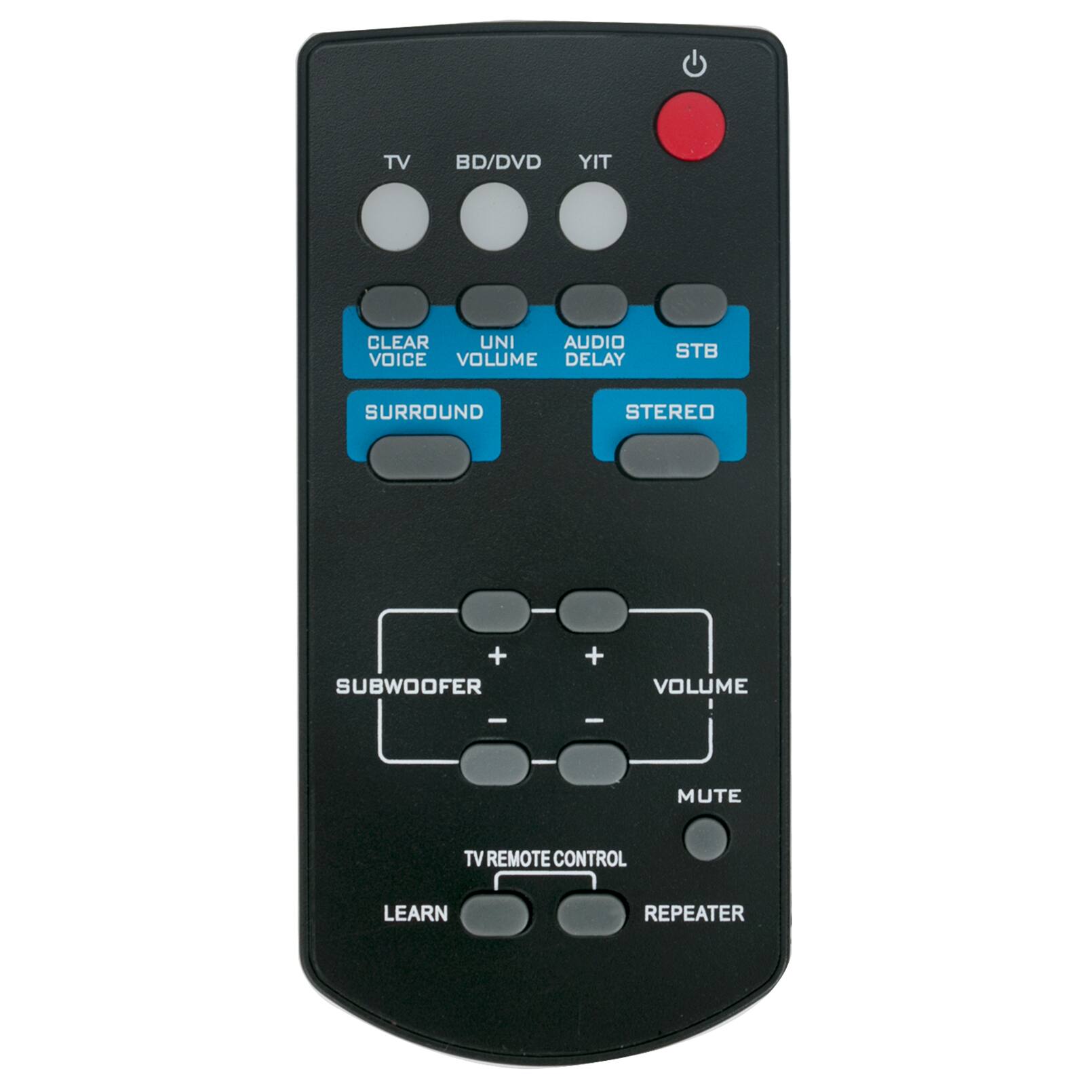 ALLIMITY - Replacement Remote Control FSR60 WY57800, Fit for Yamaha Soundbar ATS-1010 ATS1010 YAS-201 YAS-101 YAS-101BL YAS101 - Black