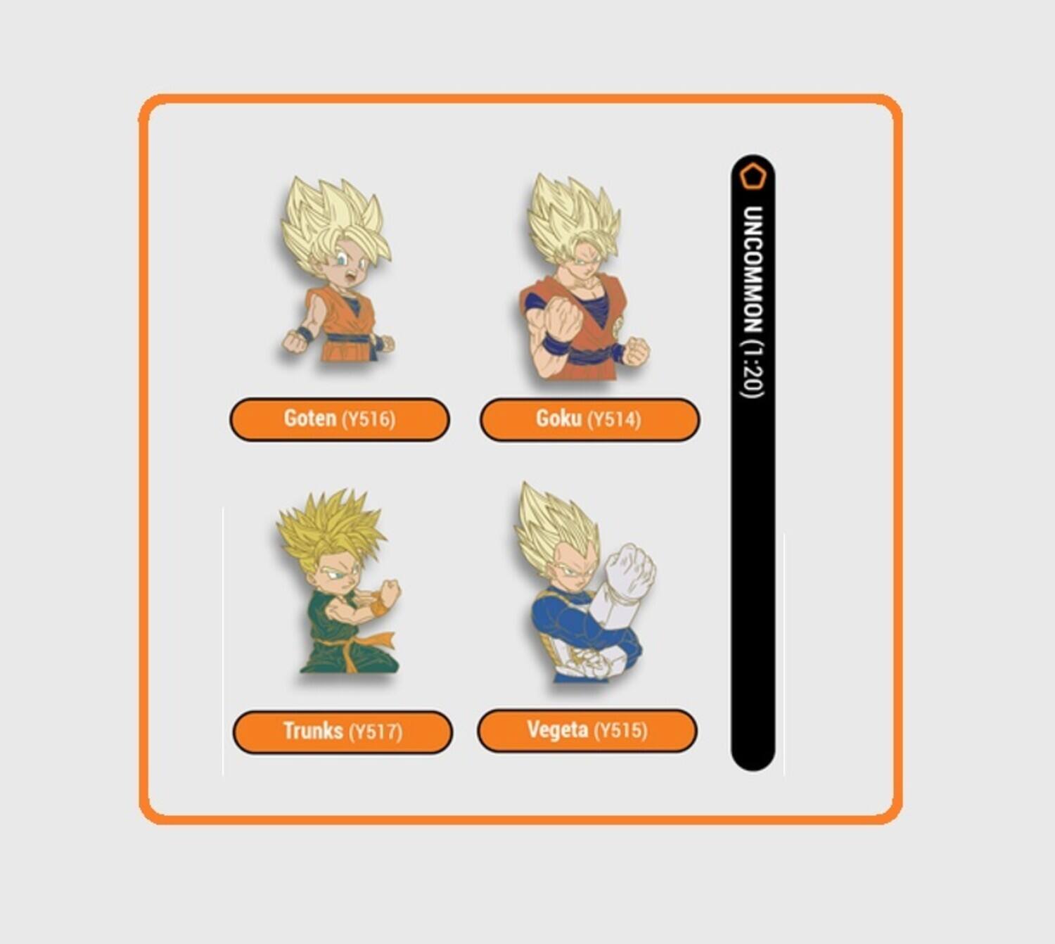 Goten (Y516), Goku (Y514), Trunks (Y517), Vegeta (Y515) UNCOMMON (1:20)