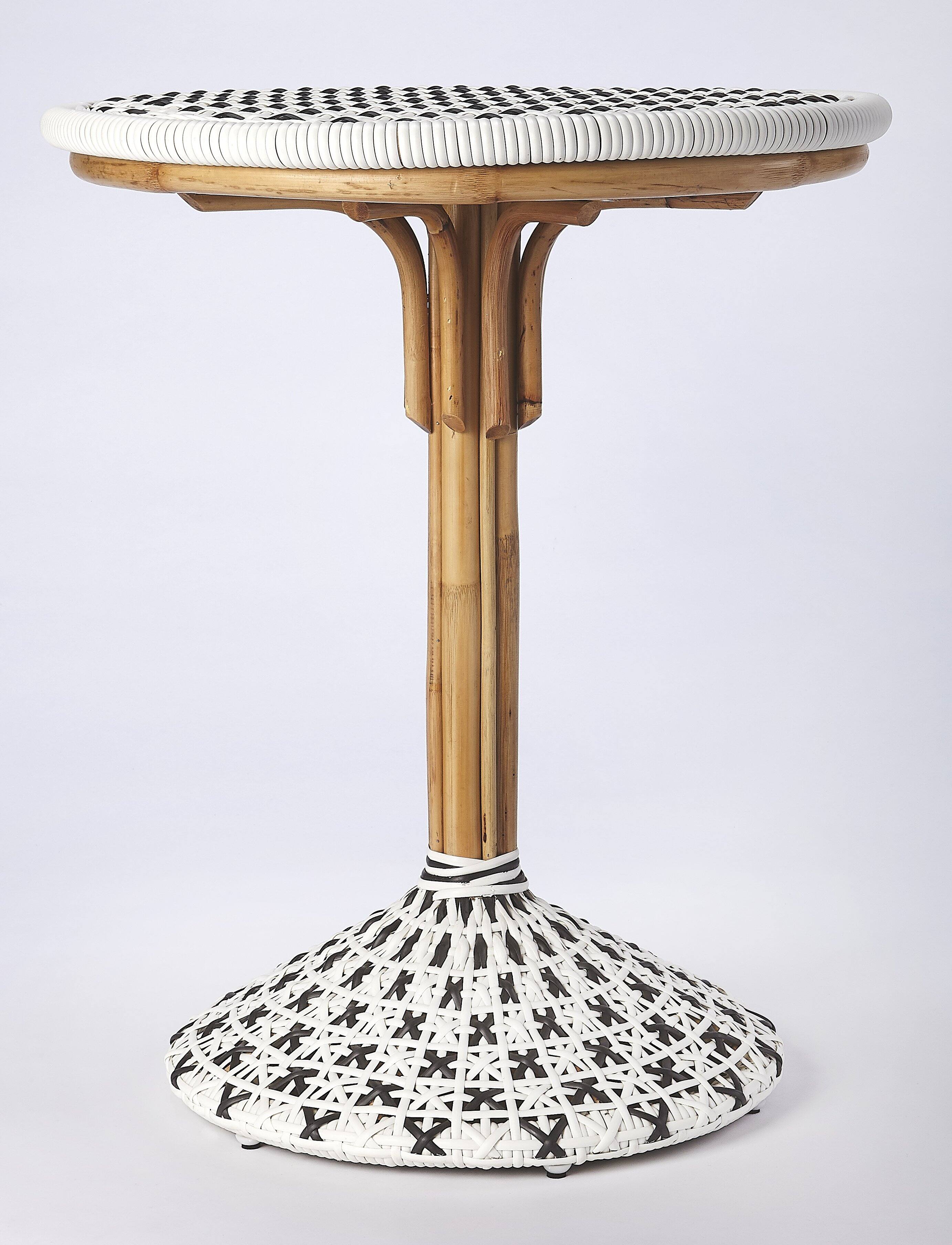 Alt View 1. Butler Specialty - Tenor 23.5 in. W Round Rattan Bistro Table - White.
