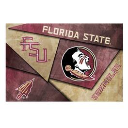 Indigo Falls - Florida State Seminoles 16" x 24" Mosaic Poster - White