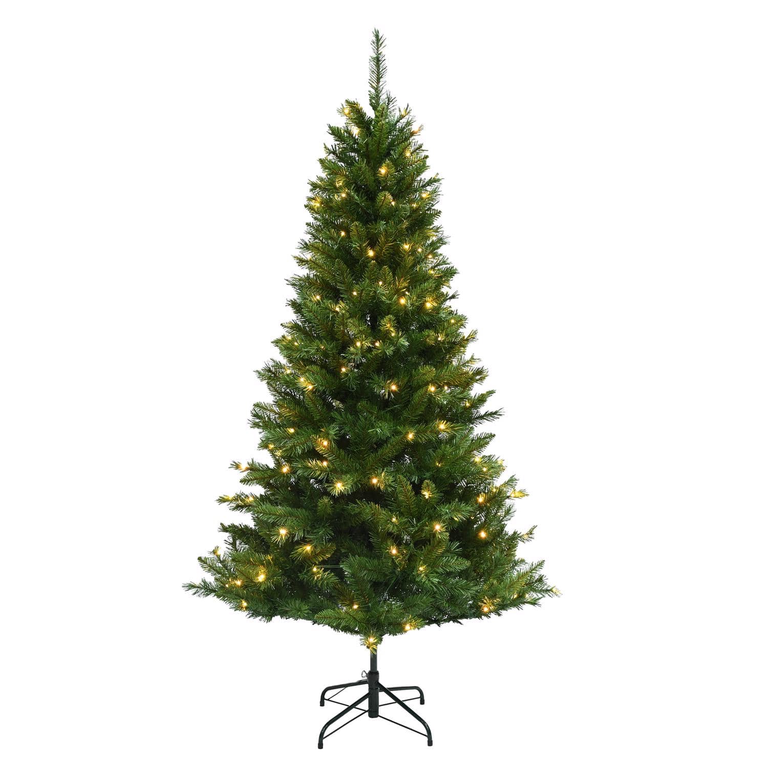Celebrations - 6-1/2 ft. Full LED 200 ct Mixed Pine Color Changing Christmas Tree - Green