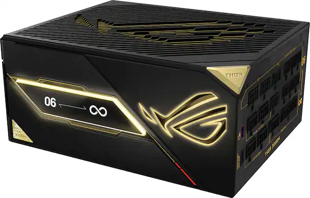 ASUS - ROG Thor 3000W 80 Plus Titanium Fully Modular ATX 3.1 PCIe 5.1 Power Supply with Dual-Voltage Adaptive Design - 20th Edition