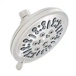 Akicon - Adjustable High Pressure Shower head with 8-Setting Anti-Clogging Nozzles 2.5 gpm - Brushed Nickel