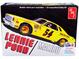 Skill 2 Model Kit 1974 Chevrolet Malibu Stock Car #54 Lennie Pond 1/25 Scale Model by AMT - Yellow