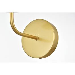 Living District - Genesis 1 light Bath Sconce - Brass And Clear