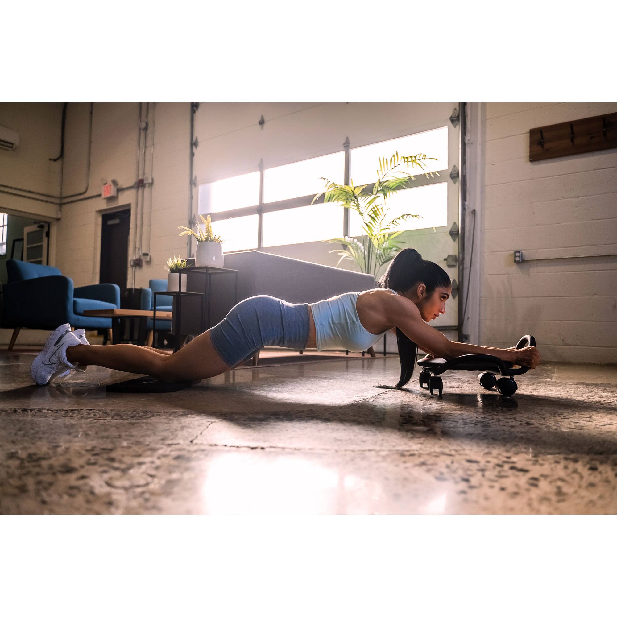 Alt View 7. AB Dolly - AB Dolly Plus Home Core Training Fitness Abs Exercise Machine Workout Equipment - Black.