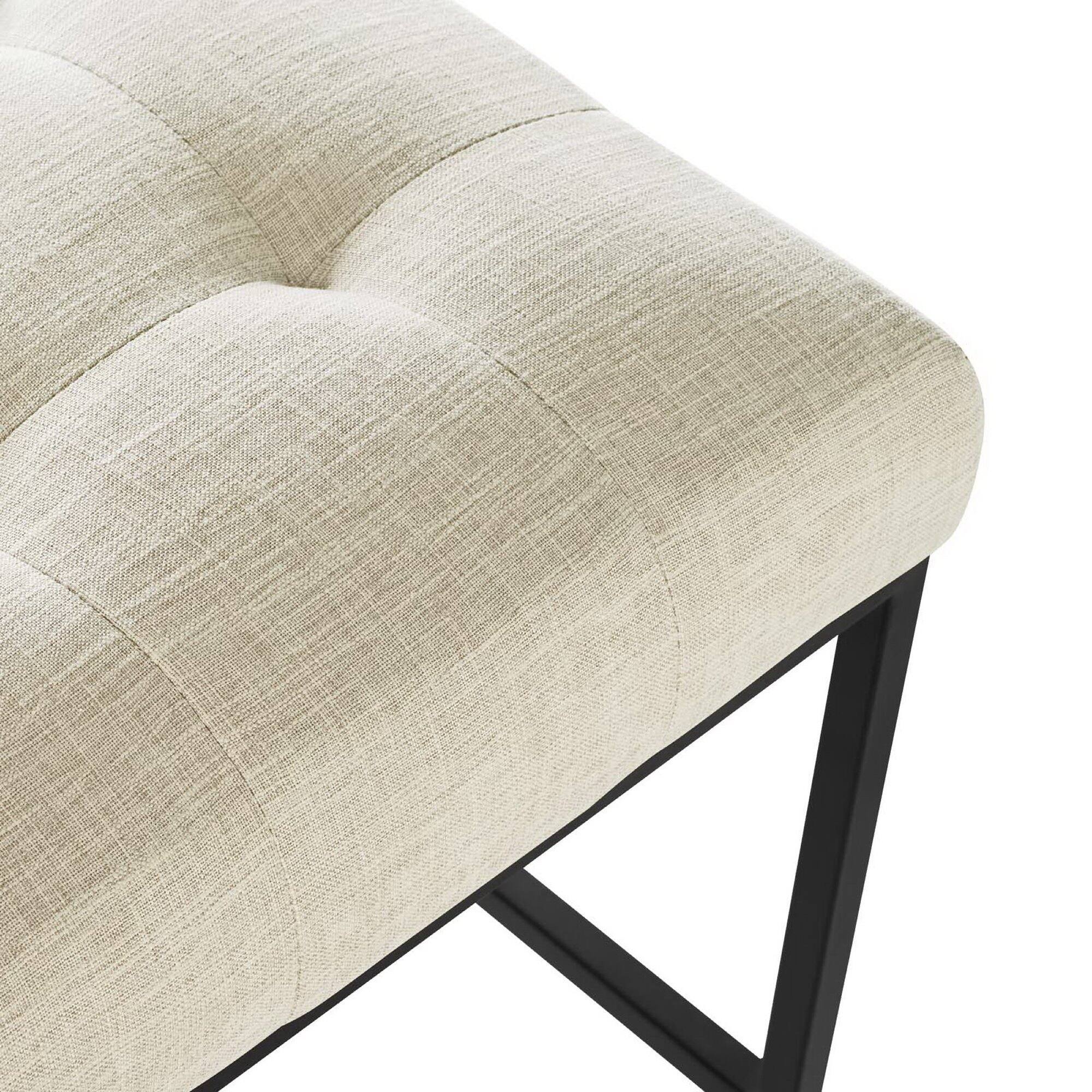 Alt View 1. Modway - Privy Black Stainless Steel Upholstered Fabric Counter Stool by Modway - Brown.