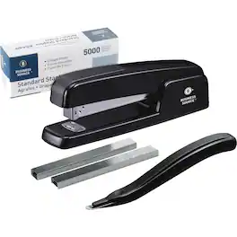 Business Source - Standard Stapler Value Pack - Holds Upto 210 Staple - Full Strip - Top Loading - Black - 1 Pack