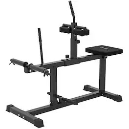 Soozier - Steel Seated Calf Raise Exercise Strength Training Gym Equipment - Black