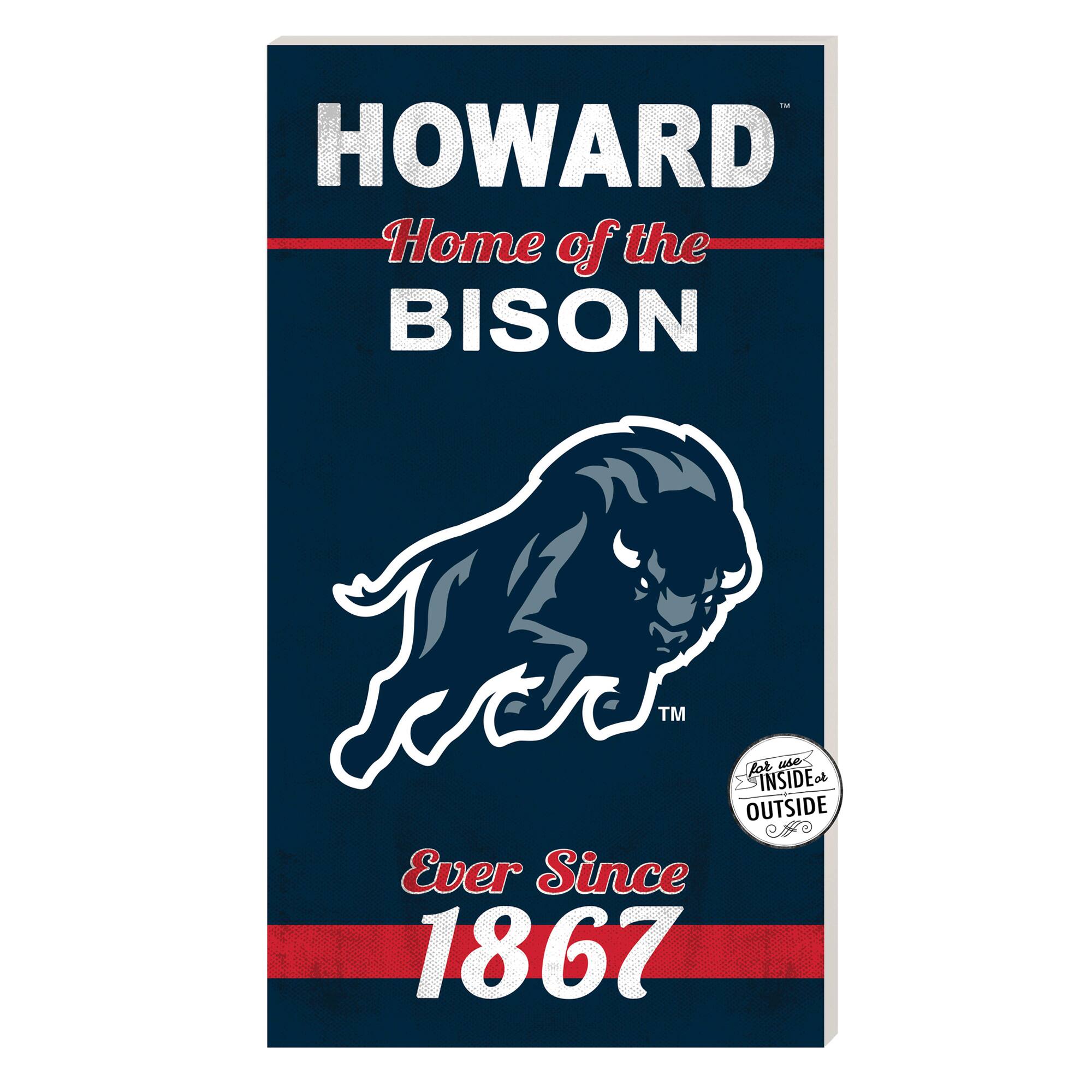 Howard Bison 11'' x 20'' Home Of The Sign