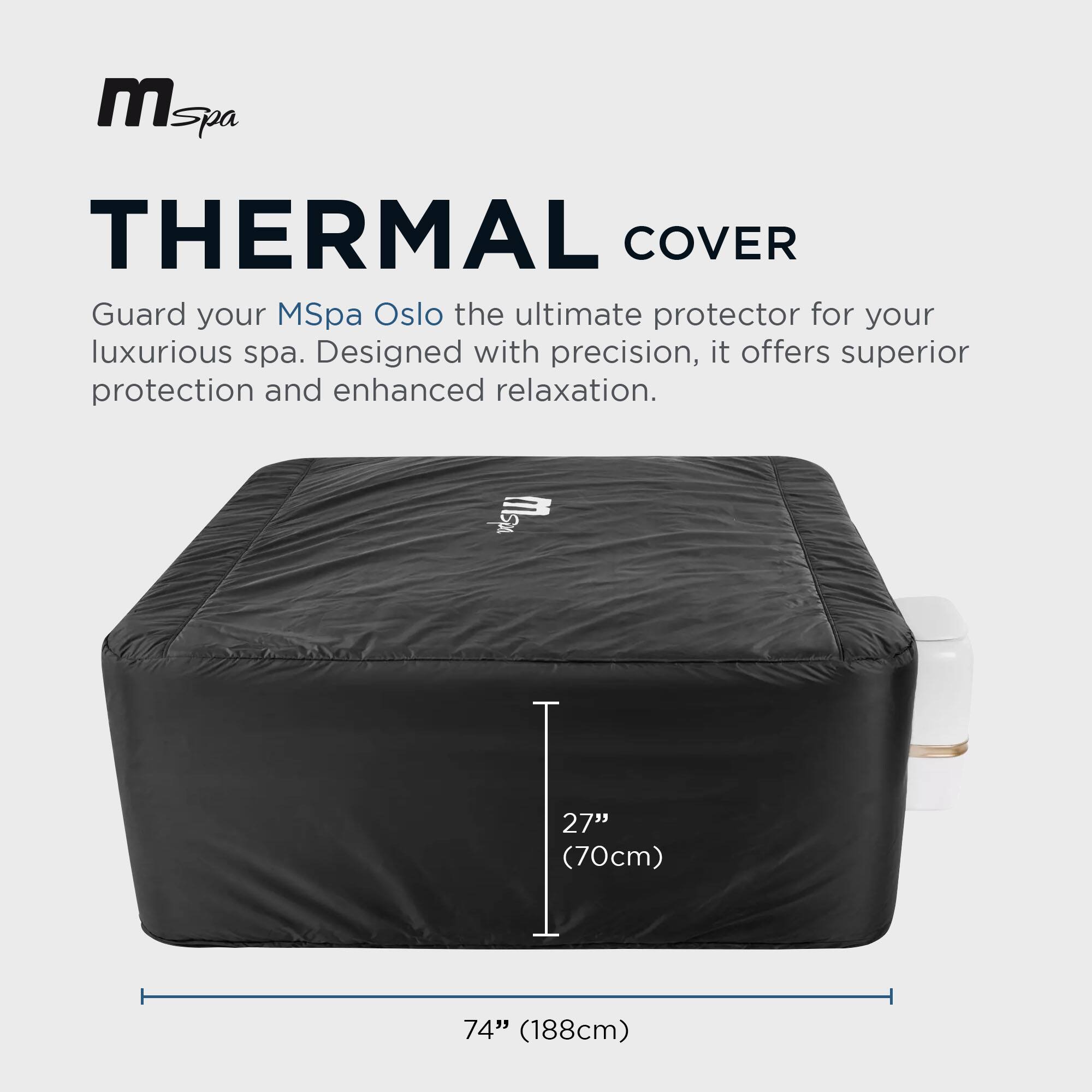 MSpa - Thermal Cover Designed for OSLO Model with Tightening Rope and Buckle, Gray - Classic charcoal gray - Thumbnail 2