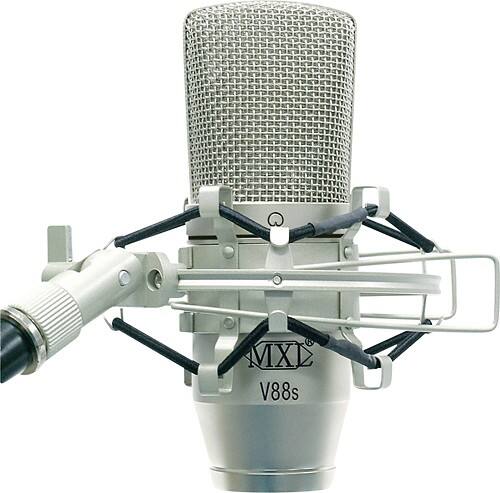 Front Standard. MXL - Large Diaphragm Condenser Microphone - Silver.
