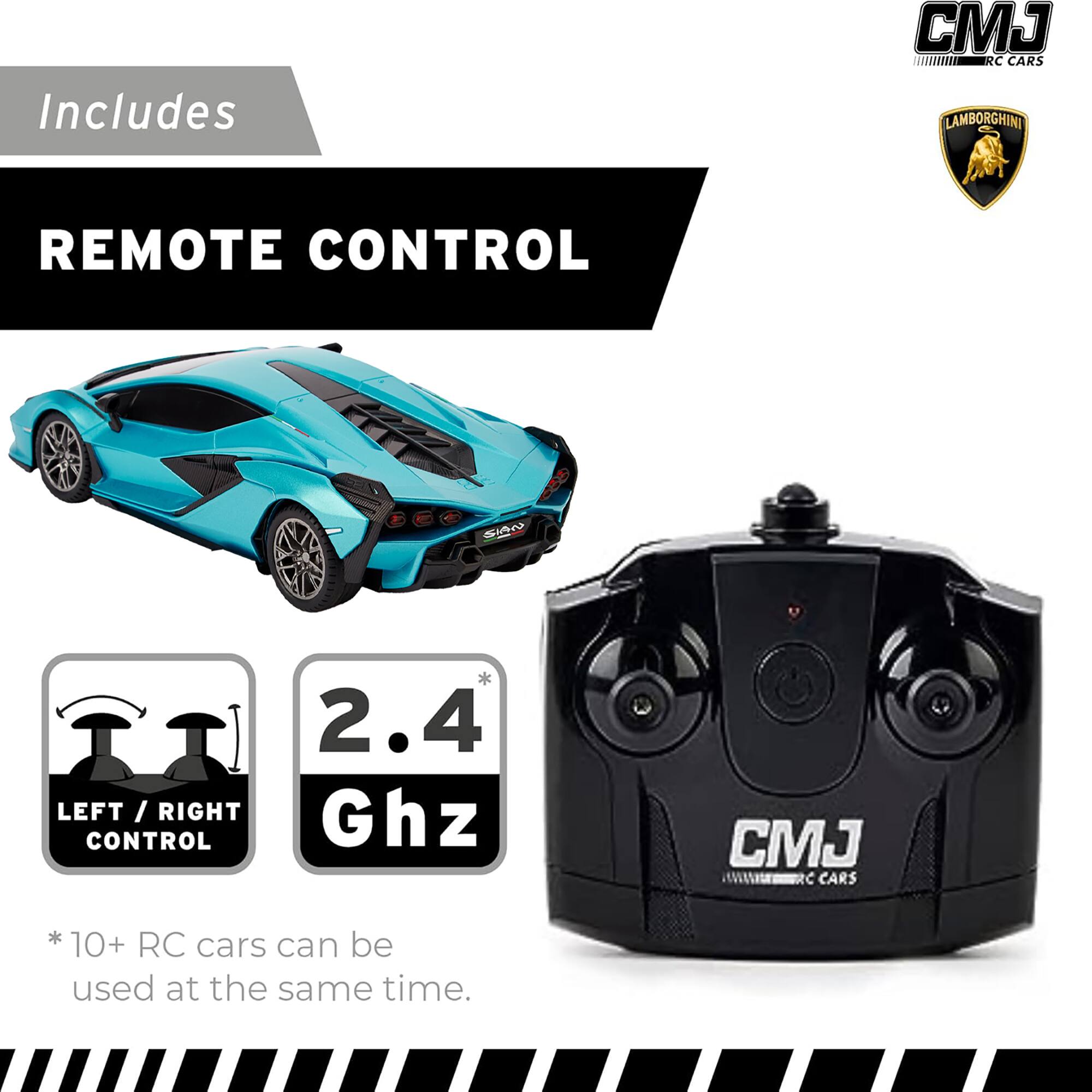 Includes CJ RC Cars Lamborghini Remote Control with Left and Right Control. * 2.4 Ghz CMJ AC C Cars * 10+ RC cars can be used at the same time.