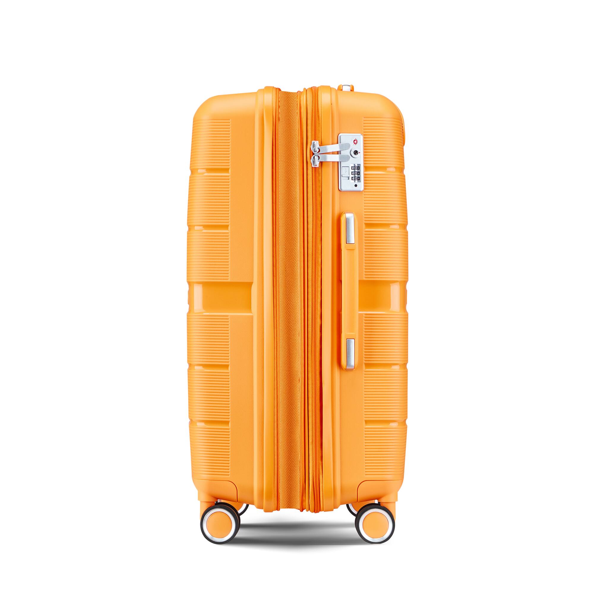 Alt View 8. ELEMENT ACE - 4-Piece Lightweight Expandable Hardshell Luggage Set with Spinner Wheels and TSA Lock - Orange.