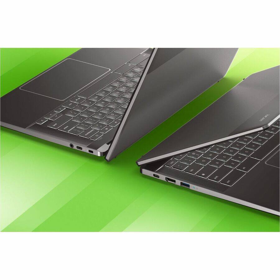 Alt View 5. Acer - Acer Chromebook Plus 514 CBE594-2T CBE594-2T-58T8 14" Touchscreen Chromebook - WUXGA - 60 Hz - Intel Core 5 120U - 16 GB - Iron.