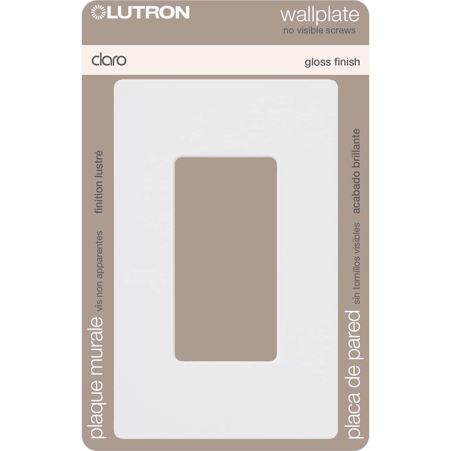 Lutron - Claro 1 gang Plastic Wall Plate 1 pk - White