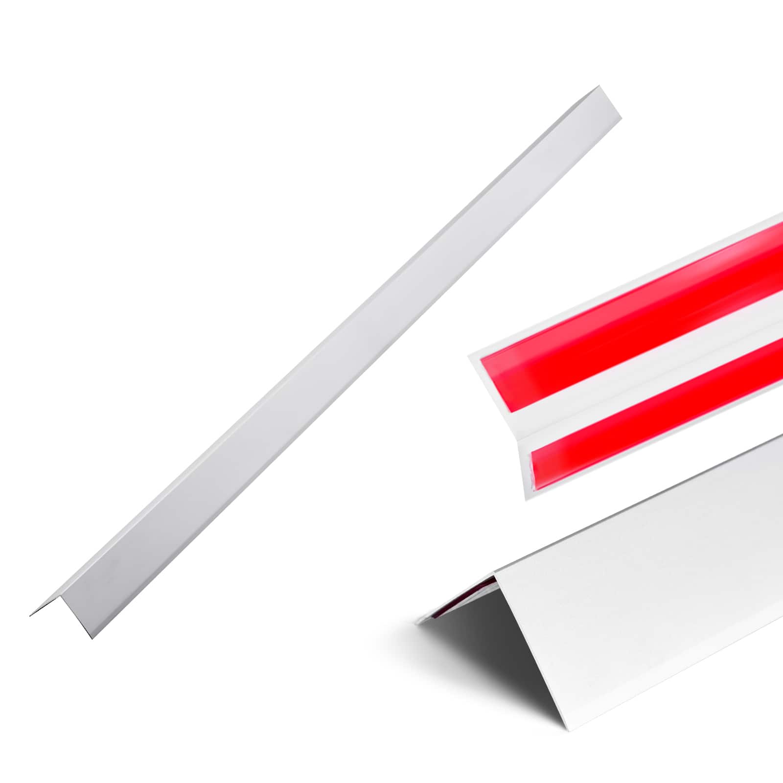 VEVOR - Alluminum Alloy Wall Corner Protector, 2 x 2 x 48 inch, 12 Pack,Edge Trim Protector 90-Degree Angle L Shape,with 3m Tape - Silver
