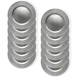 American Atelier - Linear Charger Plate Set- 12 Pieces - Silver