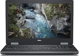 Dell - Precision 7530 15.6" Refurbished Laptop - Intel 8th Gen Core i7 with 64GB Memory - NVIDIA Quadro P1000 - 2TB SSD - Black
