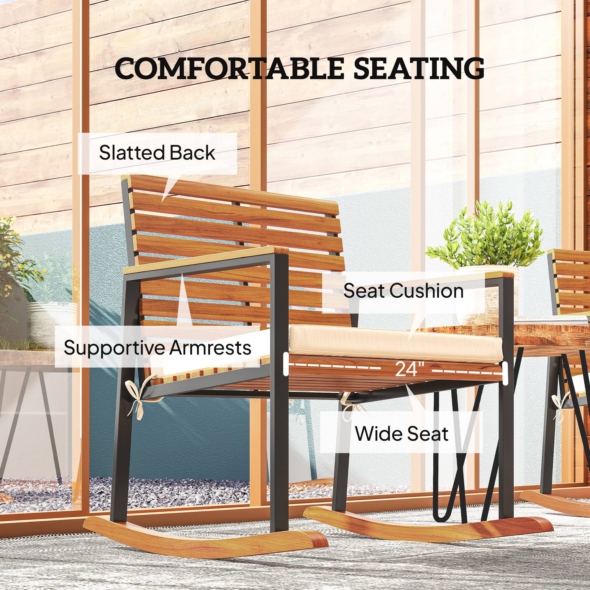 COMFORTABLE SEATING
Slatted Back
Seat Cushion
Supportive Armrests
24" Wide Seat