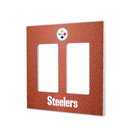 Keyscaper - Pittsburgh Steelers Football Design Double Rocker Light Switch Plate - Multicolor