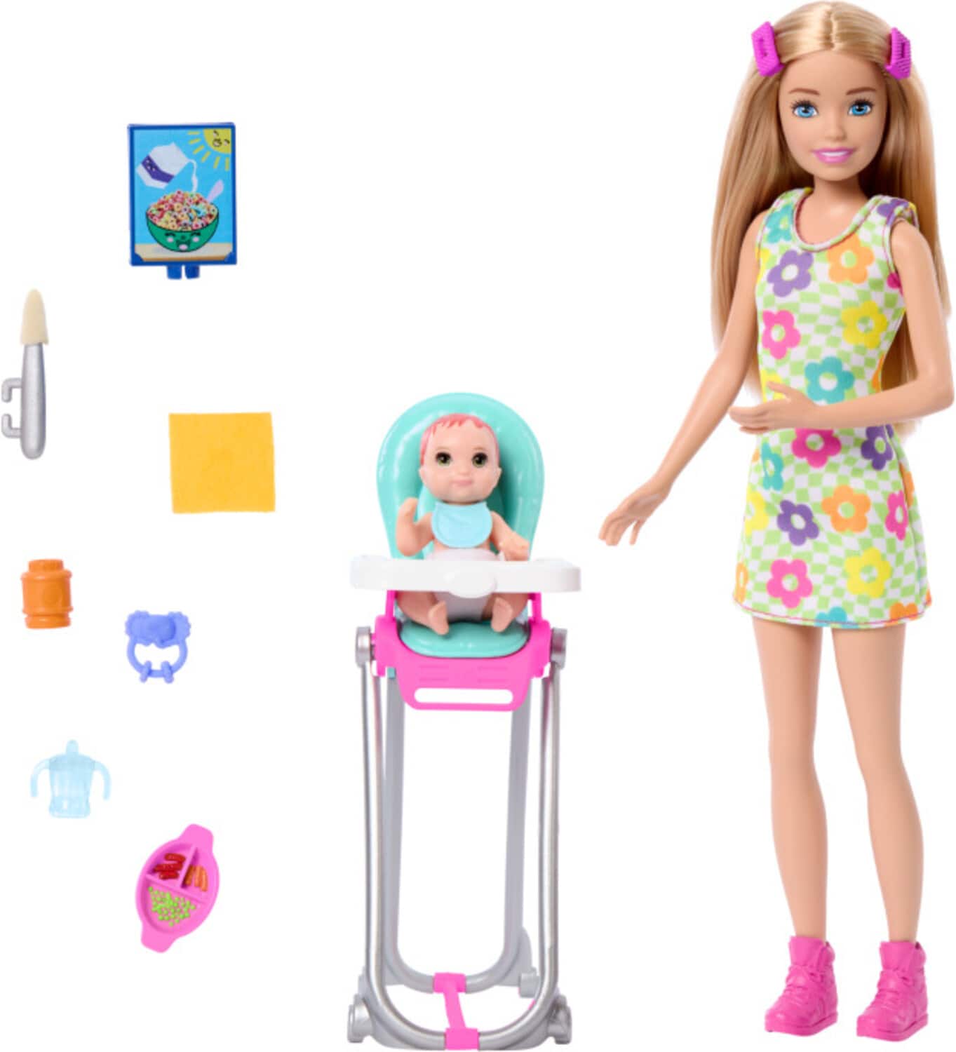 Mattel - Barbie Skipper Babysitters Inc Doll & Mealtime Playset, Blonde - COLLECTABLES - Multicolor