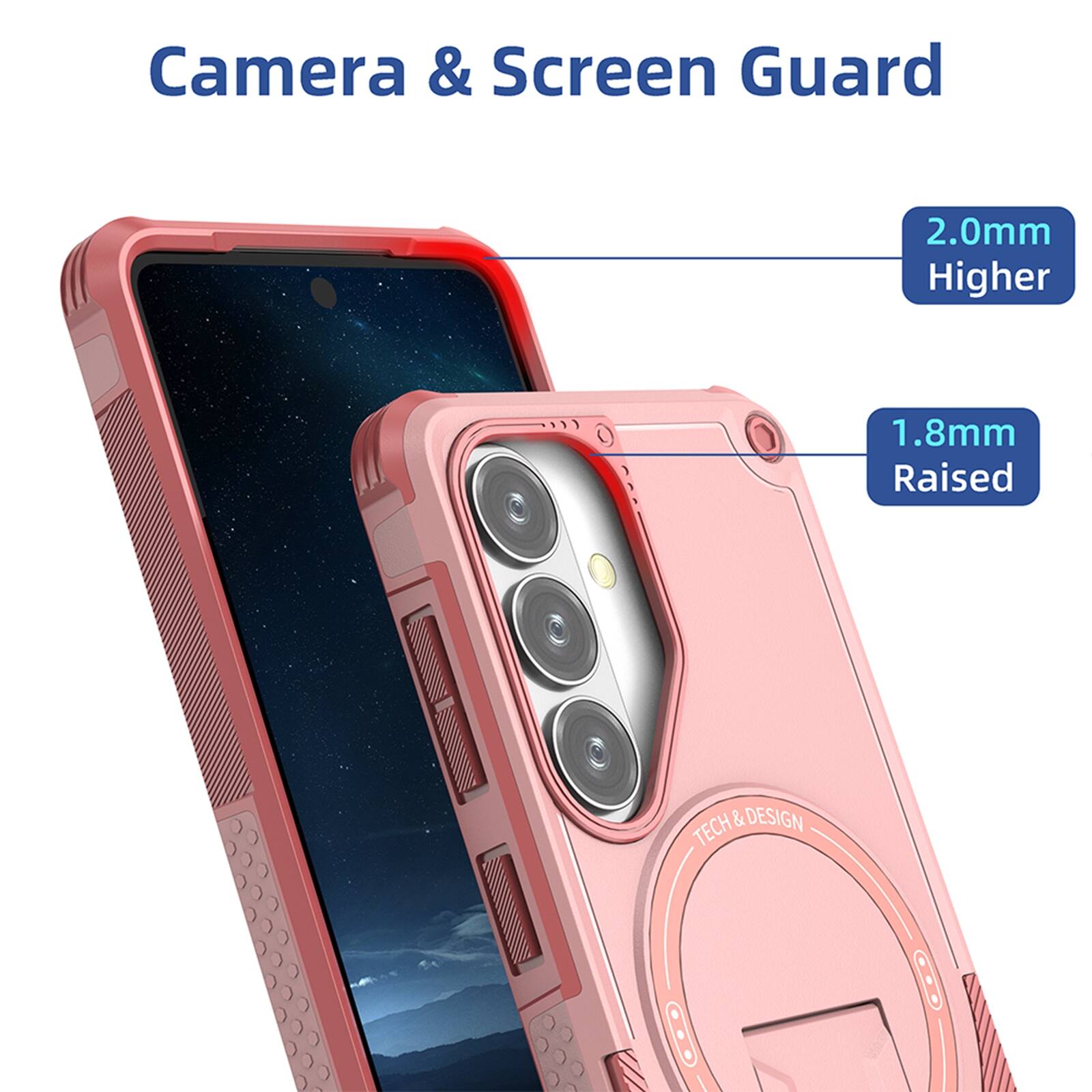 Camera & Screen Guard

2.0mm Higher

1.8mm Raised

TECH & DESIGN