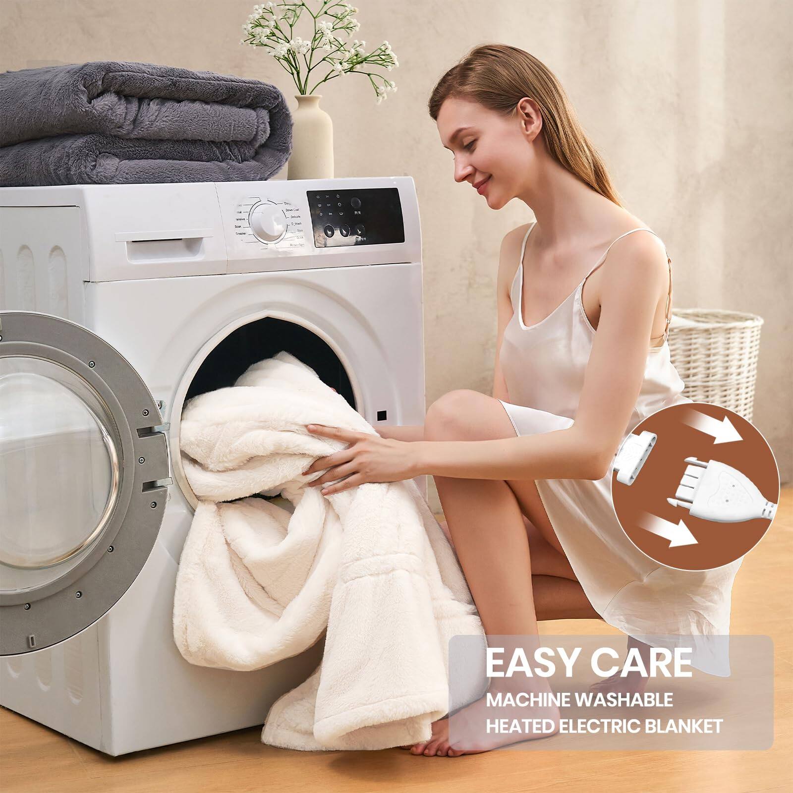 EASY CARE  
MACHINE WASHABLE  
HEATED ELECTRIC BLANKET