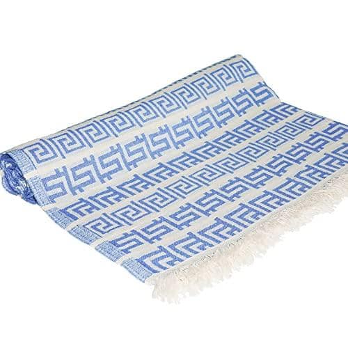 Reds Spade - Chicon Beach Towel Cotton Peshtemal - Stylish Bath Towels Extra Large Blanket For And Bathroom Prewashed X - Light Blue
