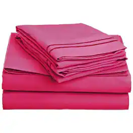 Hivvago - Queen size 4-Piece Sheet Set Polyester Microfiber - Pink