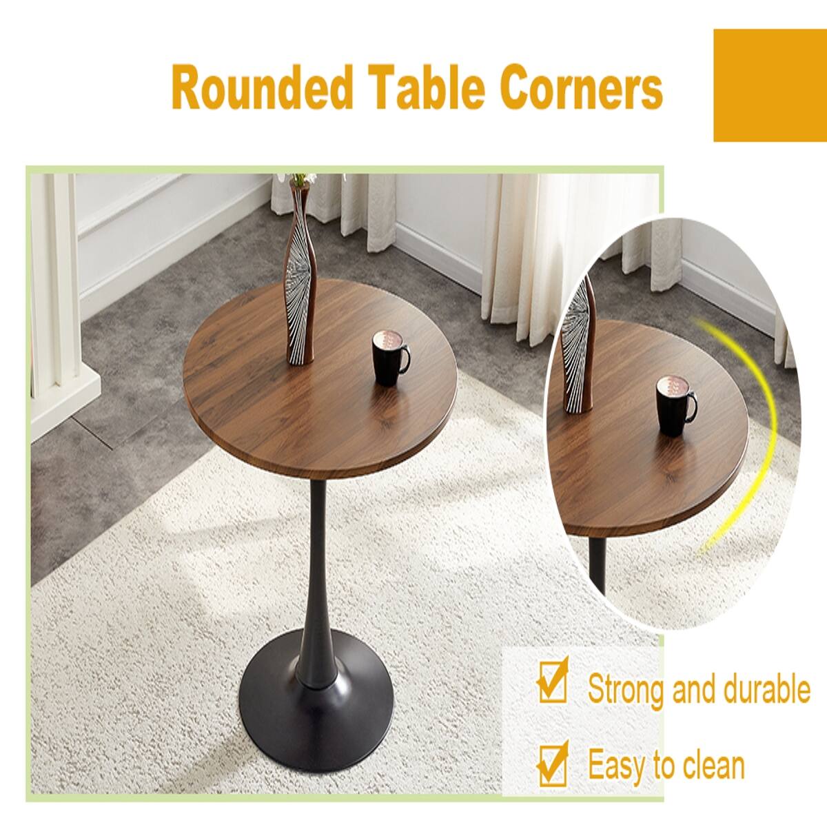 Rounded Table Corners

- Strong and durable
- Easy to clean