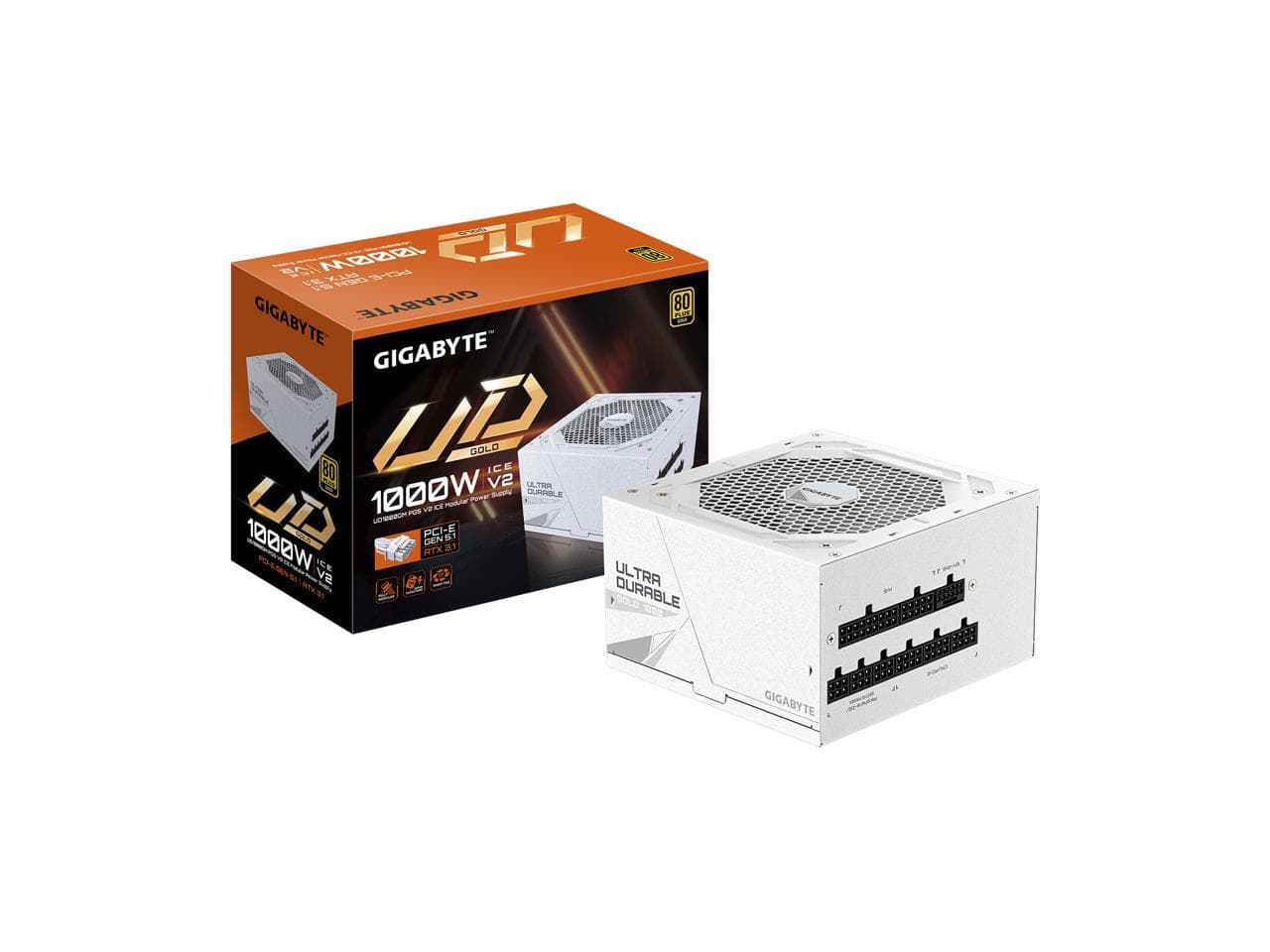 GIGABYTE - GP-UD1000GM PG5 ICE 1000 W 80 PLUS GOLD Certified Active PFC Power Supply