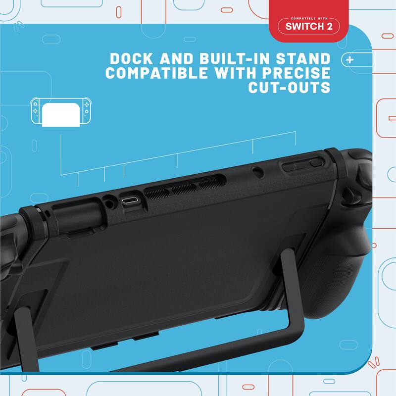 COMPATIBLE WITH SWITCH 2

DOCK AND BUILT-IN STAND COMPATIBLE WITH PRECISE CUT-OUTS