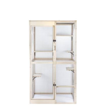 Front. New Age Pet - ECOFLEX Kitty Katio Pen - Maple.