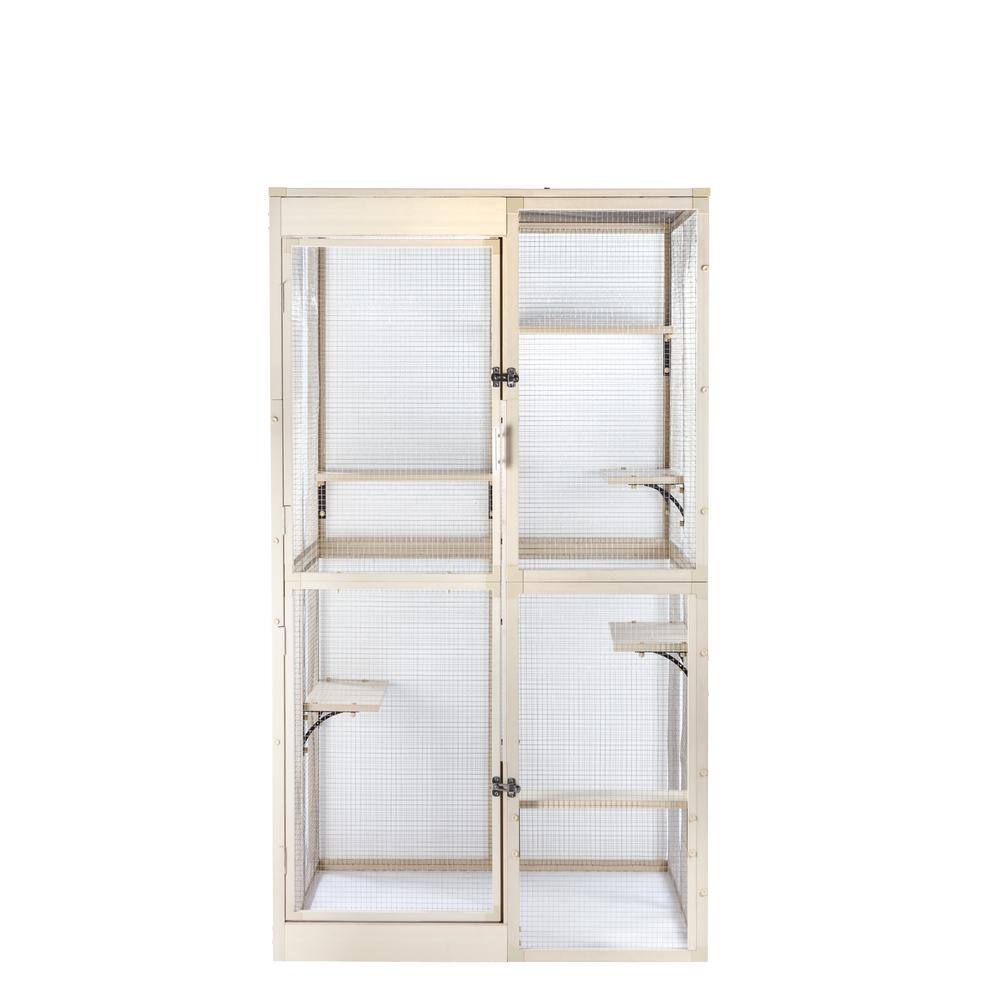 Front. New Age Pet - ECOFLEX Kitty Katio Pen - Maple.