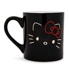 Silver Buffalo - Sanrio Hello Kitty Outline Wax Resist Ceramic Mug | Holds 14 Ounces - Black