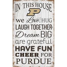 Fan Creations - Purdue Boilermakers 11'' x 19'' Team In This House Sign - Multicolor