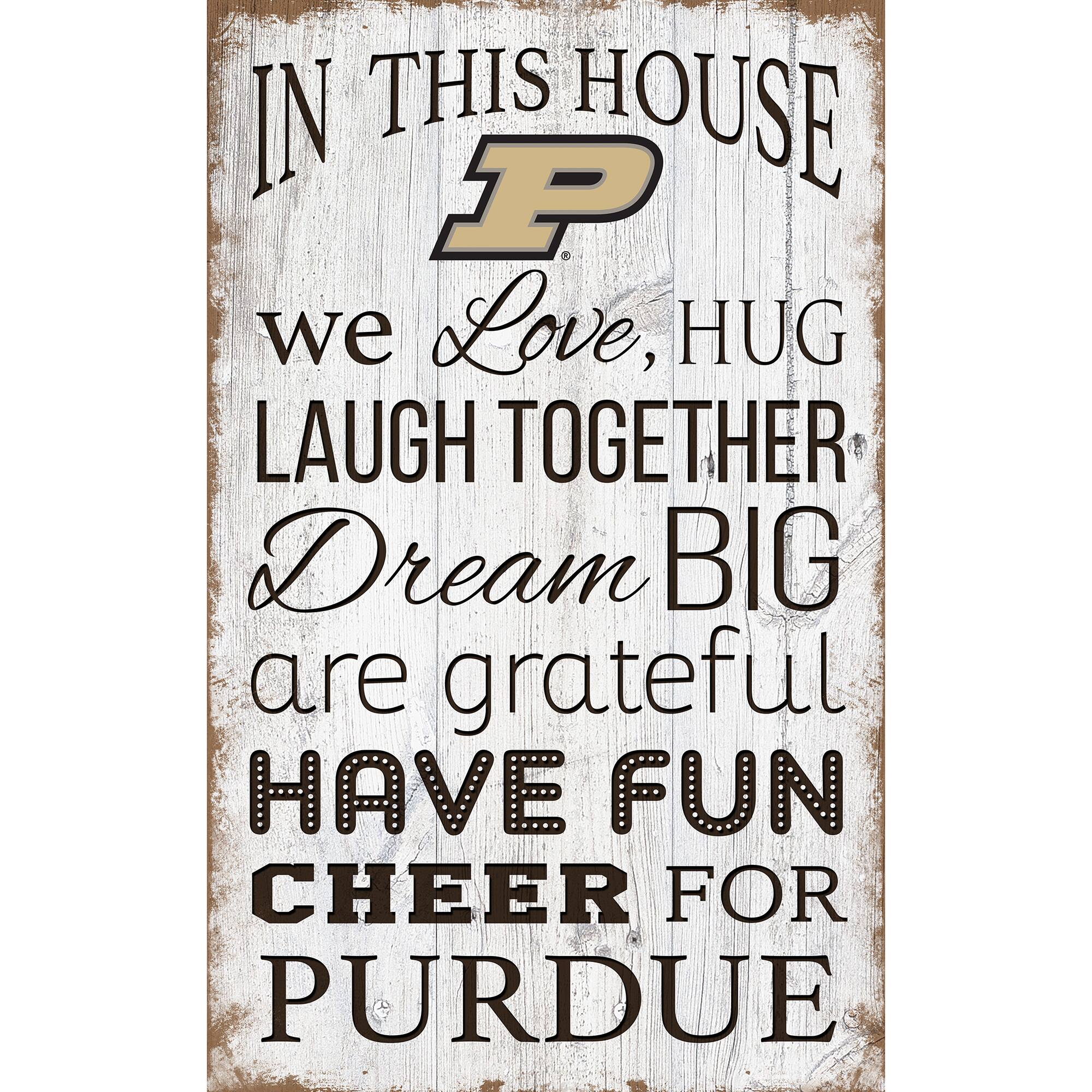 Purdue Boilermakers 11'' x 19'' Team In This House Sign