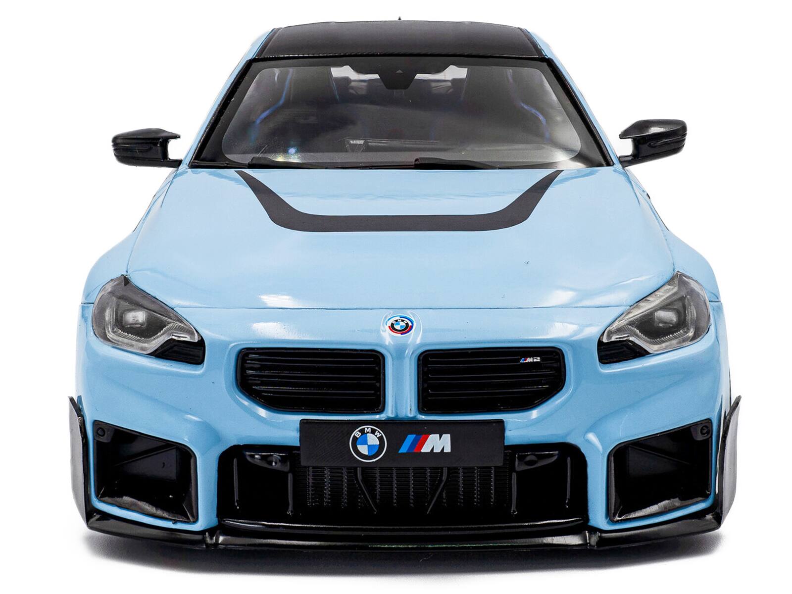 Alt View 4. Solido - 2024 BMW M2 Performance Parts Zandvoort Blue with Carbon Top and Black Stripes 1/18 Diecast Model Car by Solido.