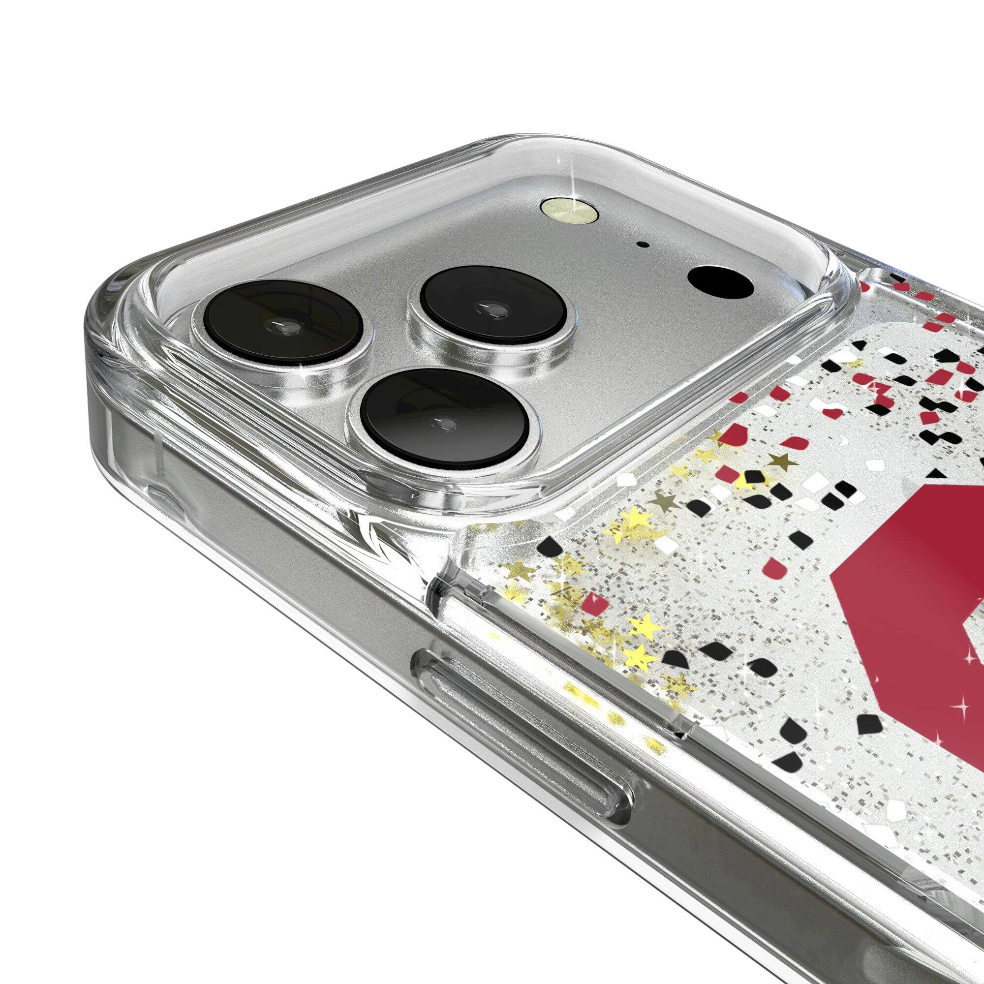 Alt View 2. Keyscaper - Oklahoma Sooners iPhone Glitter Confetti Design Case - 15 - Multicolor.