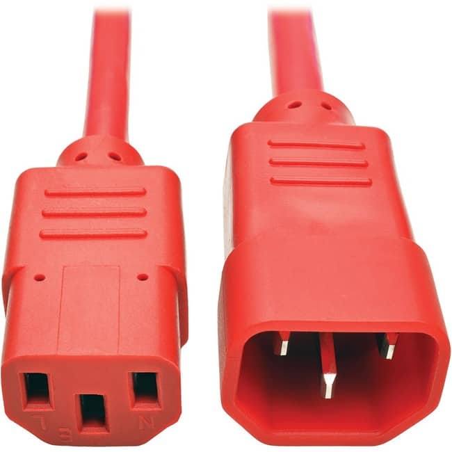 Tripp Lite - by Eaton PDU Power Cord C13 to C14 - 10A 250V 18 AWG 6 ft. (1.83 m) For Computer, Scanner, Printer - Red