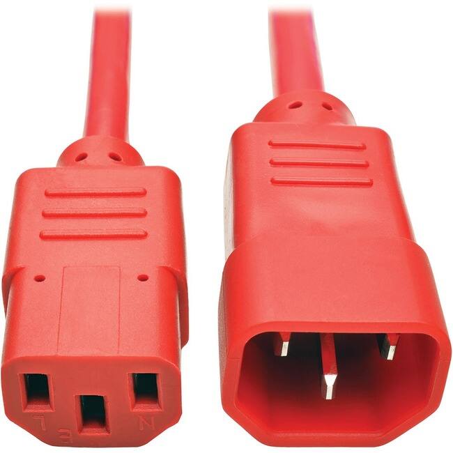 Front. Tripp Lite - Tripp Lite by Eaton PDU Power Cord C13 to C14 - 10A 250V 18 AWG 6 ft. (1.83 m) Red - For Computer, Scanner, Printer - Red.