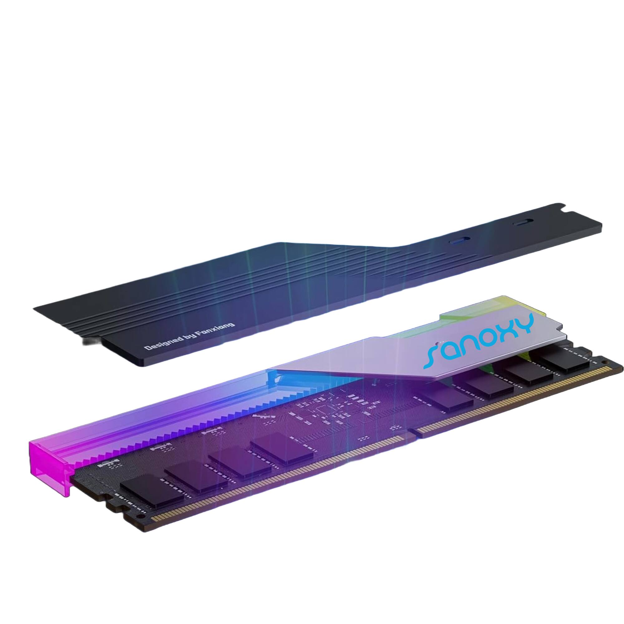 The text on the image should be grouped and corrected as follows:

- "Designed by Panaxis"
- "SanoxY"
- "S52"